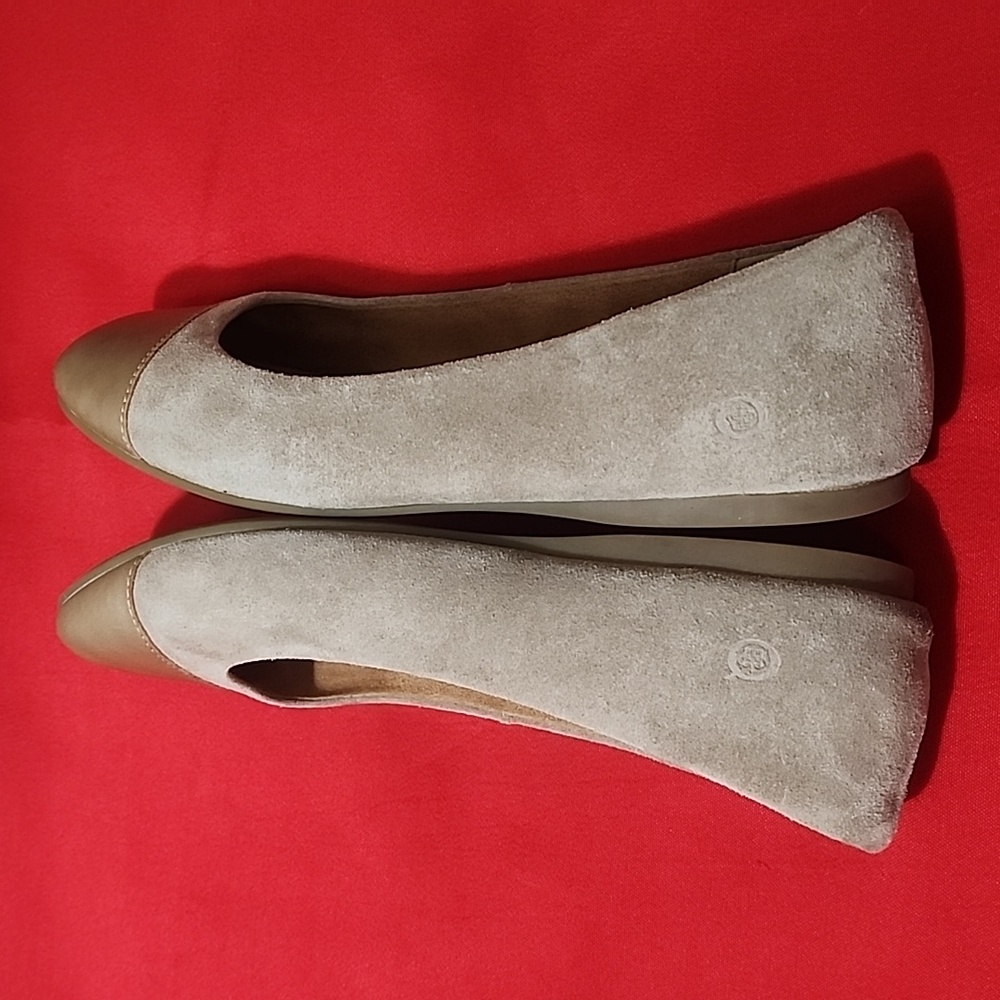 Born BATTI Mixed Media Faux Suede Ballet Flats - Picture 6 of 11